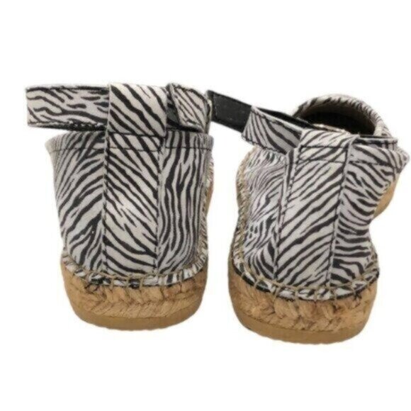 NWT Free People Black & Grey Zebra Print Bohemian Espadrilles EU38/US8 - Picture 13 of 15